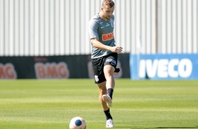 Carlos no último treino antes da final contra o Palmeiras, pelo Paulistão 2020