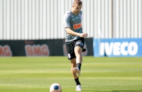 Carlos no ltimo treino antes da final contra o Palmeiras, pelo Paulisto 2020