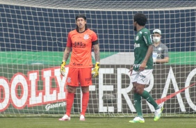 Cássio durante a final do Campeonato Paulista contra o Palmeiras