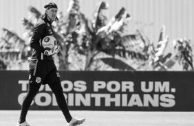 Cássio no último treino antes da final contra o Palmeiras, pelo Paulistão 2020