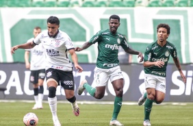 Éderson durante a final do Campeonato Paulista contra o Palmeiras