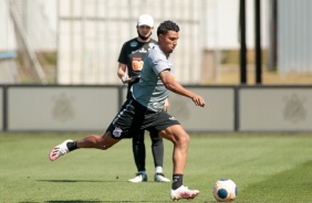 Éderson no último treino antes da final contra o Palmeiras, pelo Paulistão 2020