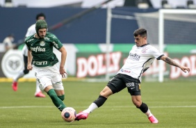 Fagner durante a final do Campeonato Paulista contra o Palmeiras