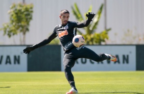 Guilherme no último treino antes da final contra o Palmeiras, pelo Paulistão 2020