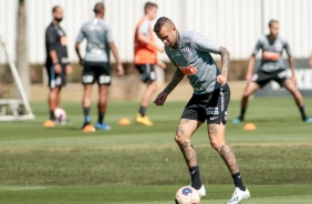 Meia Luan no ltimo treino antes da final contra o Palmeiras, pelo Paulisto 2020