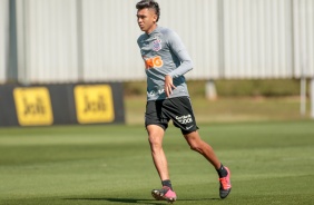Victor Cantillo no último treino antes da final contra o Palmeiras, pelo Paulistão 2020