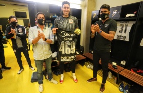 Cssio recebe homenagem em comemorao aos seus 469 jogos pelo Corinthians