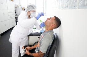 Gabriel na atividade da manhã desta segunda-feira no CT Dr. Joaquim Grava
