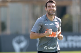 Mauro Boselli na atividade da manhã desta segunda-feira no CT Dr. Joaquim Grava