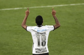 Léo Natel comemorou seu primeiro gol pelo Corinthians