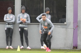 Fagner no treino deste domingo para enfrentar o Fortaleza, pelo Brasileiro