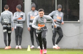 Fagner no treino deste domingo para enfrentar o Fortaleza, pelo Brasileirão