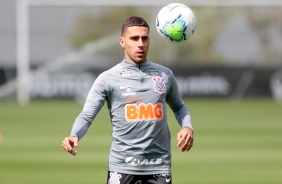 Gabriel no treino desta segunda-feira no CT Joaquim Grava