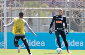 Guilherme no treino desta segunda-feira no CT Joaquim Grava