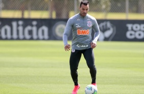 Michel Macedo no treino desta segunda-feira no CT Joaquim Grava