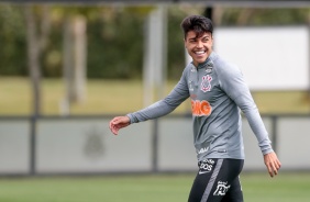 Roni no treino desta segunda-feira no CT Joaquim Grava