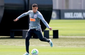 Sidcley no treino desta segunda-feira no CT Joaquim Grava