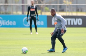 Xavier no treino desta segunda-feira no CT Joaquim Grava