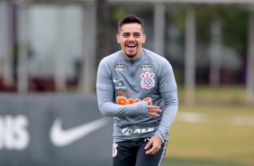 Fagner no treino deste domingo para enfrentar o Fortaleza, pelo Brasileirão