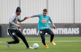 Gabriel no treino deste domingo para enfrentar o Fortaleza, pelo Brasileirão
