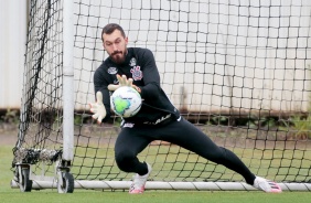 Goleiro Walter no treino deste domingo para enfrentar o Fortaleza, pelo Brasileirão