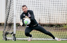 Goleiro Walter no treino deste domingo para enfrentar o Fortaleza, pelo Brasileiro