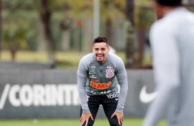 Lateral Fagner no treino deste domingo para enfrentar o Fortaleza, pelo Brasileiro