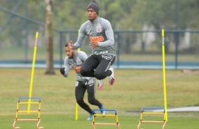 Lo Natel no treino deste domingo para enfrentar o Fortaleza, pelo Brasileiro