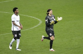 Cssio e Gil durante o jogo contra o Fortaleza