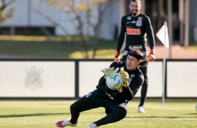 Cssio no treino de hoje no CT Joaquim Grava