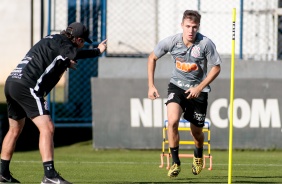 Lucas Piton no treino de hoje no CT Joaquim Grava