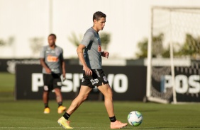 Mateus Vital no treino de hoje no CT Joaquim Grava