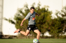 Mateus Vital no treino de hoje no CT Joaquim Grava