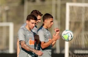 Mosquito, Boselli e Gabriel no treino de hoje no CT Joaquim Grava