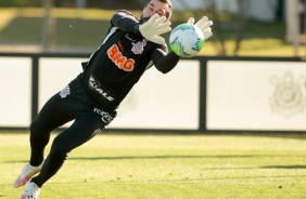 Walter no treino de hoje no CT Joaquim Grava