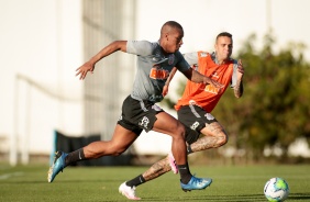 Xavier no treino de hoje no CT Joaquim Grava