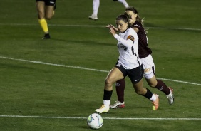 Tamires no jogo contra a Ferroviria, na volta do futebol feminino