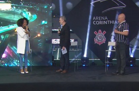 Ronaldo, Negra Li e Dan Stulbach, na festa de aniversrio do SCCP