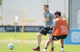 Boselli e Mndez no treino desta quinta-feira no CT Joaquim Grava