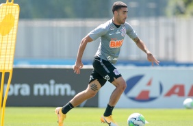 Meia Gabriel no treino desta quinta-feira no CT Joaquim Grava