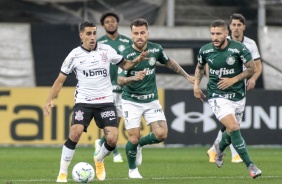 Gabriel na derrota para o Palmeiras, pelo Brasileiro, na Neo Qumica Arena