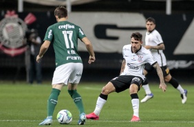 Gustavo Silva na derrota para o Palmeiras, pelo Brasileirão, na Neo Química Arena
