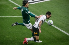 Gustavo Silva no jogo contra o Palmeiras, pelo Brasileiro, na Neo Qumica Arena