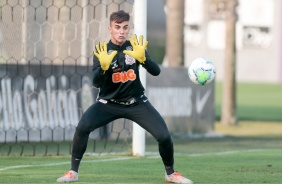 Jogadores na atividade da tarde desta quarta-feira no CT Joaquim Grava