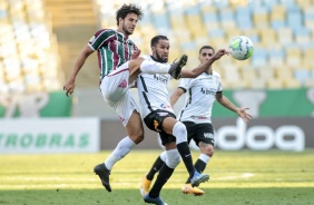 Everaldo e Gabriel no jogo contra o Fluminense, no Maracanã