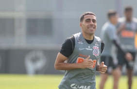Gabriel na atividade da manhã deste sábado no CT Dr. Joaquim Grava