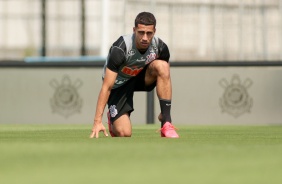 Gabriel na atividade da manhã deste sábado no CT Dr. Joaquim Grava