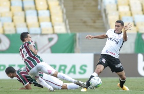 Gabriel no jogo contra o Fluminense, no Maracan