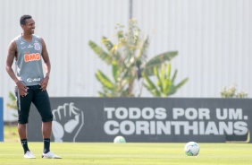 Jô na atividade da manhã deste sábado no CT Dr. Joaquim Grava