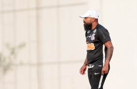 Coelho no treino da tarde desta segunda-feira no CT Joaquim Grava